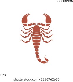 Scorpion logo. Isolated scorpion on white background