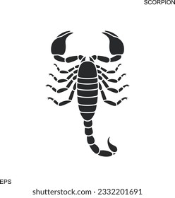 Scorpion logo. Isolated scorpion on white background