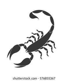 Scorpion logo. Isolated scorpion on white background. EPS 10. Vector illustration