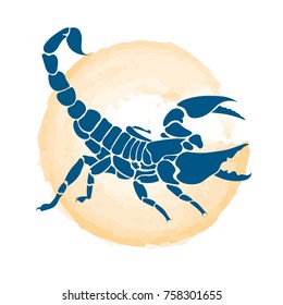 Scorpion logo isolated sign symbol.vector on white background