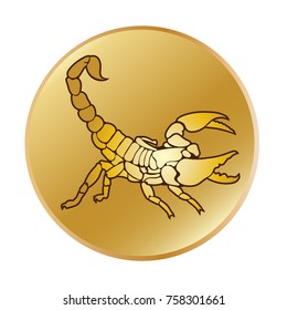 Scorpion logo isolated sign symbol.vector on White Background