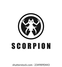 scorpion logo line, abstract, design vector