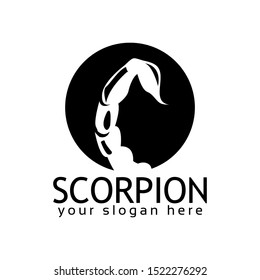 Scorpion logo stock logo template, flat design. Tail Scorpion logo