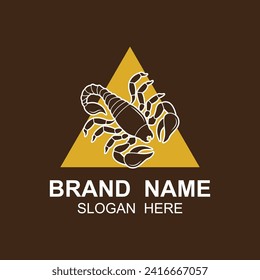 Scorpion Logo Vector icon Illustration Template. logo suitable for branding, gaming, extreme sports, fashion, tattoo salons, bands and security