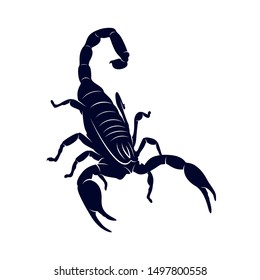 Vector de logotipo de escorpión, imagen vectorial para el tatuaje, símbolo o logotipo, plantilla de ilustración