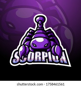 Scorpion mascot esport logo design