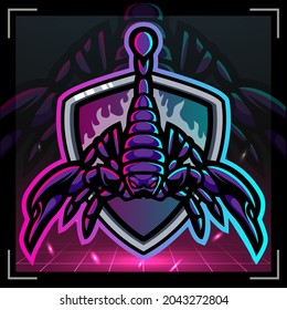Scorpion mascot. esport logo design