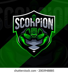 Scorpion mascot logo esport design