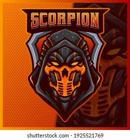 Premium Vector  E-sport logo and twitch template of reaper with crown  perfect for e-sport team mascot and game streamer