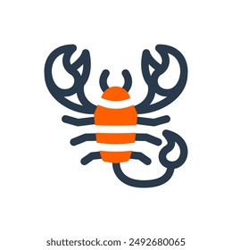 Scorpion on Desert Vector Icon