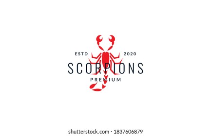 scorpion outline line art modern logo vector icon illustration design