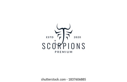 scorpion outline line art modern logo vector icon illustration design