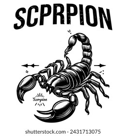 scorpion posion tshirt design vector