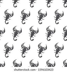 The scorpion seamless pattern vector.