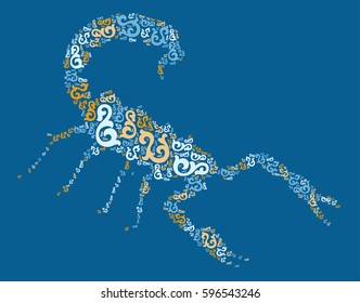Scorpion shape design vector illustration 