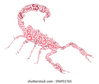 Scorpion shape design vector illustration 