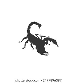 Scorpion silhouette flat vector design
