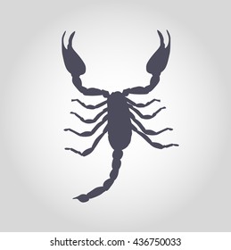 Scorpion Silhouette Icon Vector Illustration EPS10
