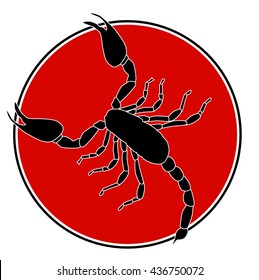 Scorpion Silhouette Icon Vector Illustration EPS10