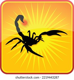 Scorpion silhouette insects animal vector.