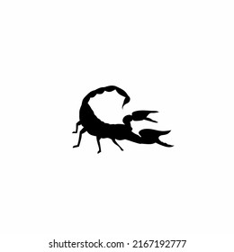 Scorpion silhouette isolated on white background svg