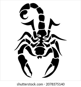 scorpion silhouette tattoo vector illustration