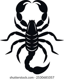 Diseño de Arte vectorial de silueta de escorpión