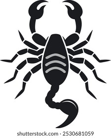 Diseño de Arte vectorial de silueta de escorpión