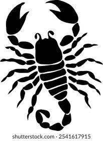 Scorpion Silhueta Ilustração de arte vetorial 