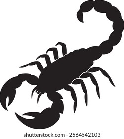 Scorpion silhouette vector art illustration