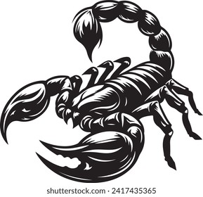 Scorpion silhouette of a vector illustration 