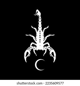 scorpion silhouette vector illustration concept