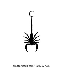 scorpion silhouette vector illustration concept