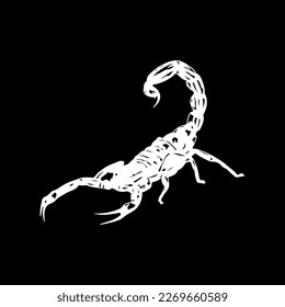scorpion silhouette vector illustration concept