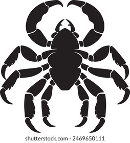 Scorpion Silhouette Vector Illustration White Background
