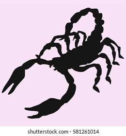 Scorpion Silhouette Vector Isolated