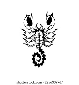 scorpion tattoo concept vector illustration