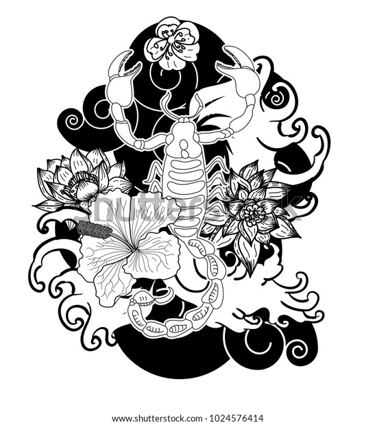 Suchen Sie Nach Scorpion Tattoo Flower Japanese Styledesign Print Stockbildern In Hd Und Millionen Weiteren Lizenzfreien Stockfotos Illustrationen Und Vektorgrafiken In Der Shutterstock Kollektion Jeden Tag Werden Tausende Neue Hochwertige Bilder