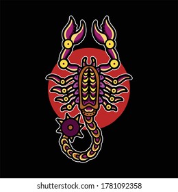 Skorpion-Tattoo-Vektordesign