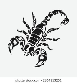 scorpion tattoo. tribal animal. vector illustration.