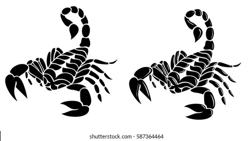 scorpion tribal tattoo vector design