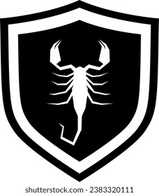 Vector de material de diseño de la placa de vectores de escorpión
