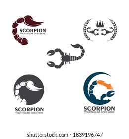 scorpion vector icon  illustration design template