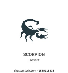 Scorpion vector icon on white background. Flat vector scorpion icon symbol sign from modern desert collection for mobile concept and web apps design.