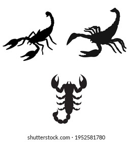 Scorpion vector icon set. poison illustration sign collection. insect symbol or logo.