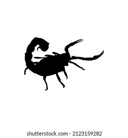 Skorpion, Vektorgrafik, Vektorsymbol, schwarze Silhouette, eps10.