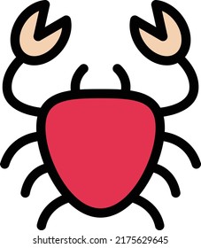 Ilustración del vector Scorpion en un fondo transparente.Símbolos de calidad premium.Icono del vector de trazo para el concepto y el diseño gráfico.