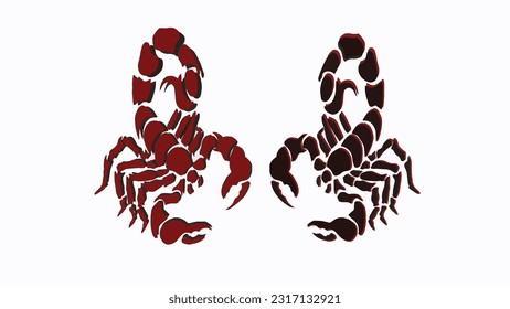 Scorpion vector illustration on white background.