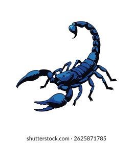 ilustração do vetor de escorpião sobre fundo branco