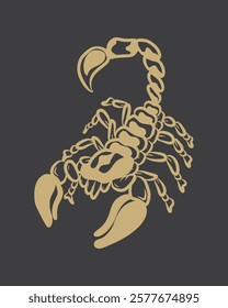 Scorpion vector illustration poison animal tattoo style t shirt element sticker print art emblem badge logo editable